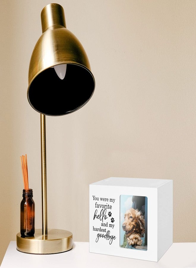 CHONIC Pet Urns for Dogs Ashes, Dog Urns with Photo Frame, Cat Ashes Keepsake Box, Loss of Dog Sympathy Urn, Pet Memorial Gifts, Pet Bereavement Gift, Dog Pass Away Remembrance Gift (White) - Image 2